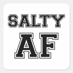 SALTY AF VIERKANTE STICKER