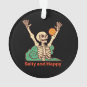 Salty and Happy Skeleton op een Ornament (achterkant)
