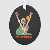 Salty and Happy Skeleton op een Ornament (voorkant)