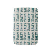 Salty Beach Coastal Teal Graphic Print Ocean Decor Badmat (Voorkant Verticaal)