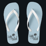 Salty Beach Grappige Zomer Teenslippers<br><div class="desc">Dit ontwerp werd gecreeerd door digitale kunst. Het kan worden gepersonaliseerd door de aanpassingsknoop te klikken en de kleur te veranderen, een naam, initialen of uw favoriete woorden toe te voegen. Neem contact met me op colorflowcreations@gmail.com als je dit ontwerp op een ander product wilt gebruiken. Koop mijn oorspronkelijke abstracte...</div>