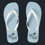 Salty Beach Grappige Zomer Teenslippers<br><div class="desc">Dit ontwerp werd gecreeerd door digitale kunst. Het kan worden gepersonaliseerd door de aanpassingsknoop te klikken en de kleur te veranderen, een naam, initialen of uw favoriete woorden toe te voegen. Neem contact met me op colorflowcreations@gmail.com als je dit ontwerp op een ander product wilt gebruiken. Koop mijn oorspronkelijke abstracte...</div>