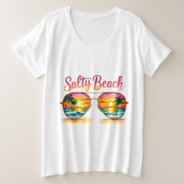 Salty Beach  Grote Maat T-shirt