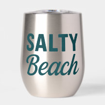 Salty Beach Life | Teal Coastal Ocean Surf Graphic