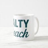 Salty Beach Teal Coastal Life Ocean Graphic Print Koffiemok (Voorkant rechts)