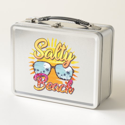 Salty Beach | Tropische zon en palmboom (Voorkant)