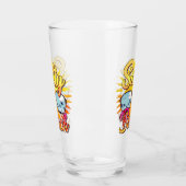 Salty Beach | Tropische zon en palmboom Glas (Links)