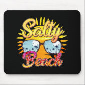 Salty Beach | Tropische zon en palmboom Muismat (Voorkant)