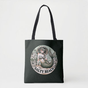 Salty Beach Zeemeermin Humor Funny Zeemeerminnen Tote Bag