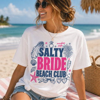 Salty Bride Beach Club Leden Navy Roze Tri-Blend Shirt