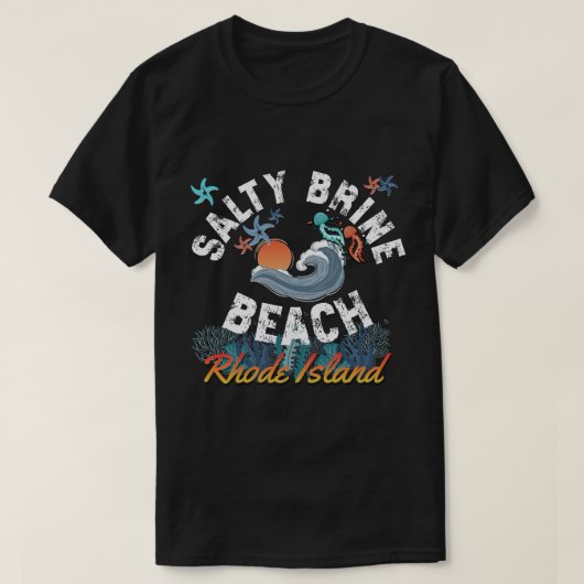 Salty Brine Beach, Rhode Island T-shirt (Design voorkant)