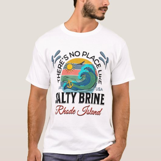 Salty Brine Beach, Rhode Island T-shirt (Voorkant)