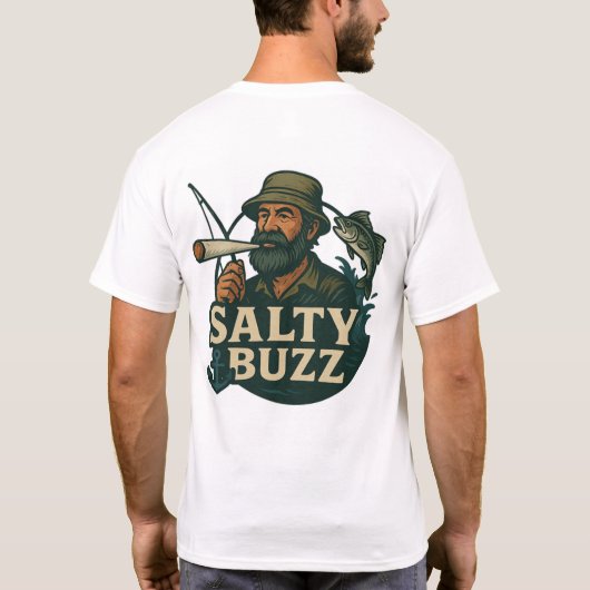 Salty Buzz Original design Basic T-Shirt (Achterkant)