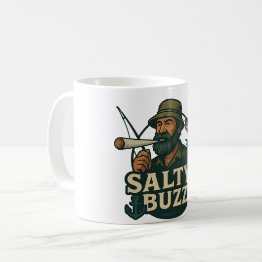 Salty Buzz original design Classic Mug, 11 oz Koffiemok (Voorkant links)