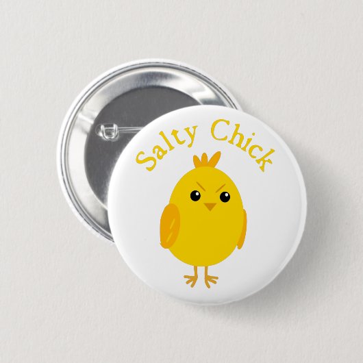 Salty Chick Ronde Button 5,7 Cm (Voorkant /achterkant)