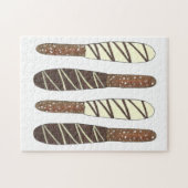 Salty Chocolate Covered Pretzel Sticks Junk Food Legpuzzel (Horizontaal)