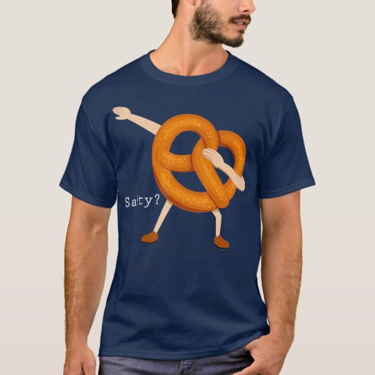 Salty Dabbing Soft Pretzel Funny Foodie Baker T-shirt (Voorkant)