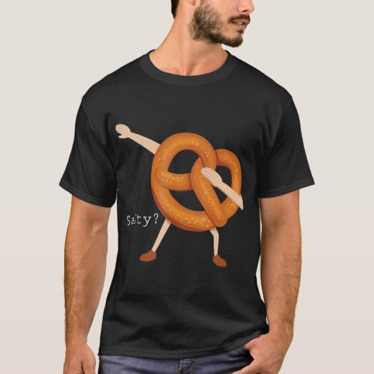 Salty Dabbing Soft Pretzel Funny Foodie Baker T-shirt (Voorkant)