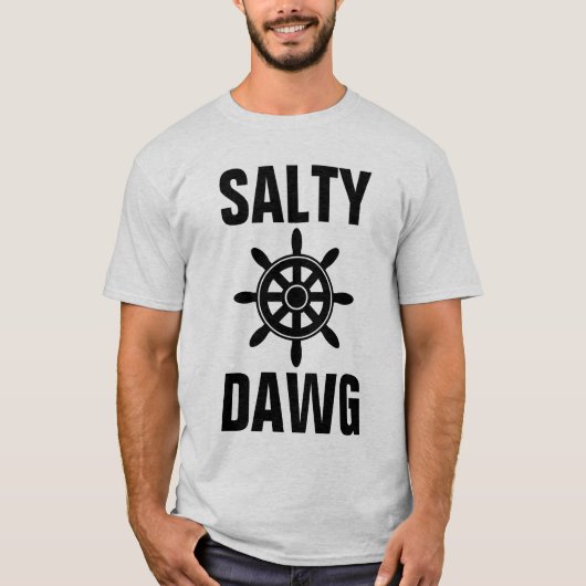 SALTY DAWG Mannen NAUTICAL T-SHIRTS (Voorkant)