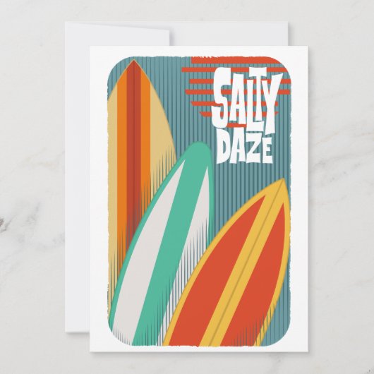 Salty Daze Surfen Kaart (Voorkant)