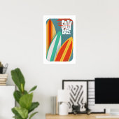 Salty Daze Surfen Poster (Thuiskantoor)