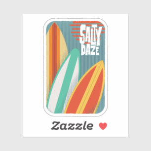 Salty Daze Surfen Sticker