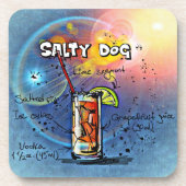 Salty Dog Cocktail (#6 van de 12 Reeksen van de On Bier Onderzetter (Voorkant)