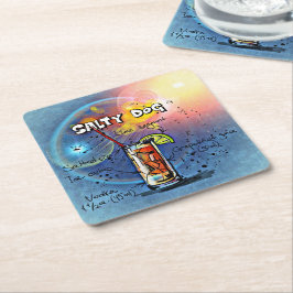 Salty Dog Cocktail (#6 van de 12 Reeksen van de On Kartonnen Onderzetters