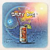Salty Dog Cocktail (#6 van de 12 Reeksen van de On Kartonnen Onderzetters (Voorkant)