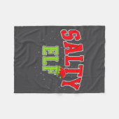 Salty Elf Christmas Family Matching Group Xmas Fleece Deken (Voorkant (Horizontaal))