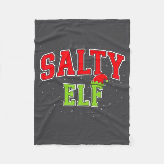 Salty Elf Christmas Family Matching Group Xmas Fleece Deken (Voorkant)