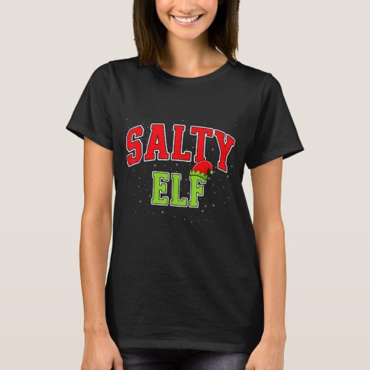 Salty Elf Christmas Family Matching Group Xmas  T-shirt (Voorkant)