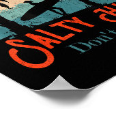 Salty Hair Don't Care Vintage Surfer  Poster (Hoek)