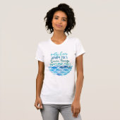 Salty Hair Sandy Toes Ocean Beach Quote T Shirt (Voorkant volledig)
