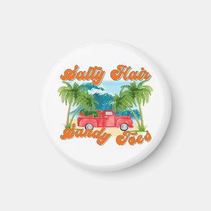 Salty Hair, Sandy Toes Tropisch eiland Magneet