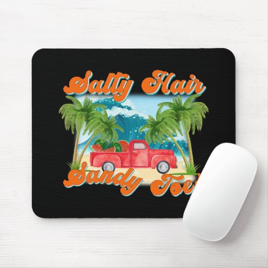 Salty Hair, Sandy Toes | Tropisch eiland Muismat (Met muis)