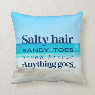 Salty Hari Sandy Toes Beach House Quote Kussen