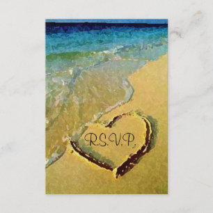 Salty Heart Wedding RSVP Kaartje