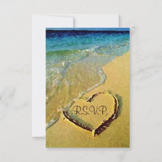 Salty Heart Wedding RSVP Kaartje (Voorkant)
