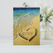 Salty Heart Wedding RSVP Kaartje (Staand voorkant)