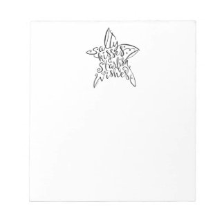 Salty Kisses en Starfish Wishes Hand Lettering Notitieblok