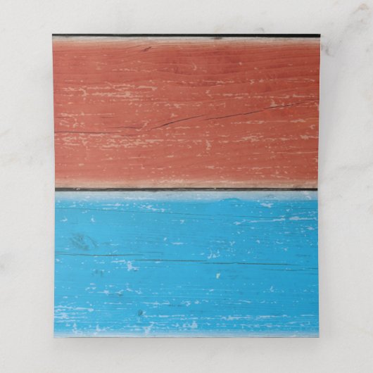 Salty Kisses Red en Blue Folded Place Kards Plaatskaartje (Binnenkant ongevouwen)