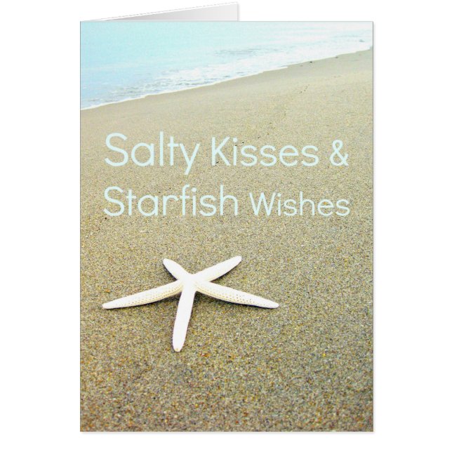 Salty Kisses & Starfish Wishes Card (Voorkant)