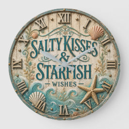Salty Kisses & Starfish Wishes Coastal Beach House Grote Klok