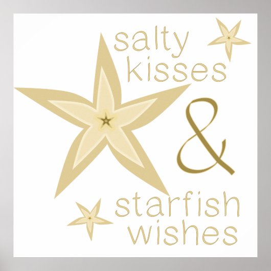 Salty Kisses Starfish Wishes Poster (Voorkant)