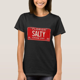 Salty Life 1969   Retro Florida Kentekenplaat Surf T-shirt