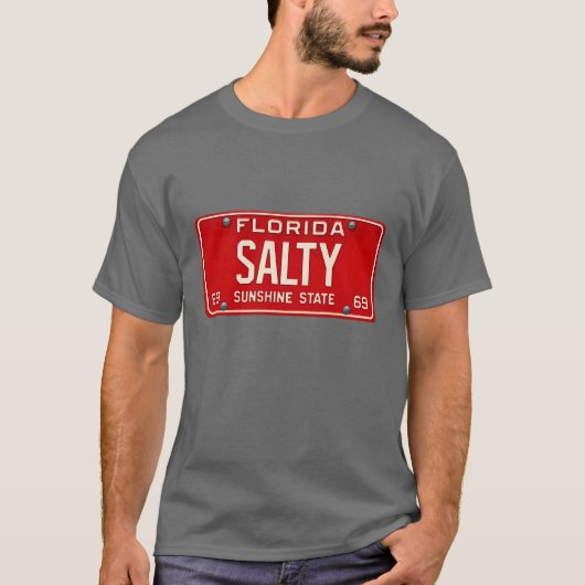 Salty Life 1969 | Retro Florida License Plate Surf T-shirt (Voorkant)