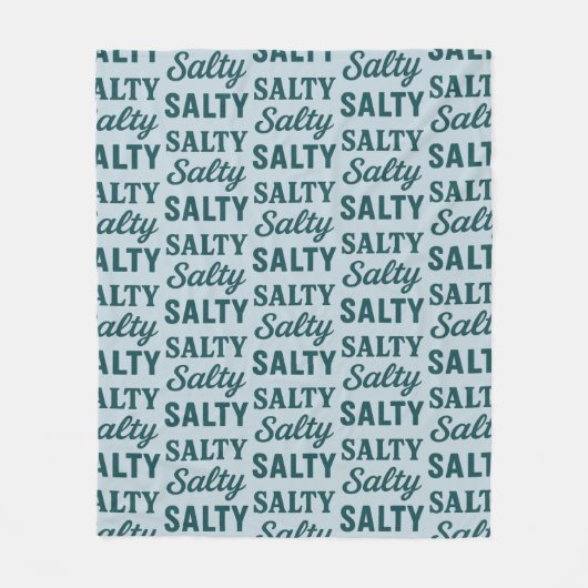 Salty Life Coastal Lover - Teal Blue Graphic Print Fleece Deken (Voorkant)