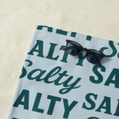 Salty Life Coastal Lover - Teal Blue Graphic Print Strandlaken (In situ)