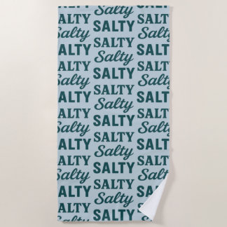 Salty Life Coastal Lover - Teal Blue Graphic Print Strandlaken
